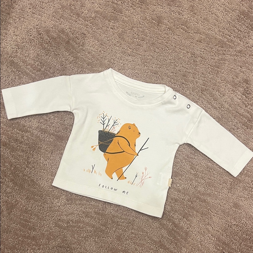 Red Caribou Adorable White Bear Adventure Long Sleeve Tee